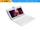 Black 10.1inch Tablet PCs 1024*600 Android 4.4 Quad Core 8GB/1GB Dual cameras Bluetooth GPS HDMI with White Keyboard Case-in Tablet PCs from Computer