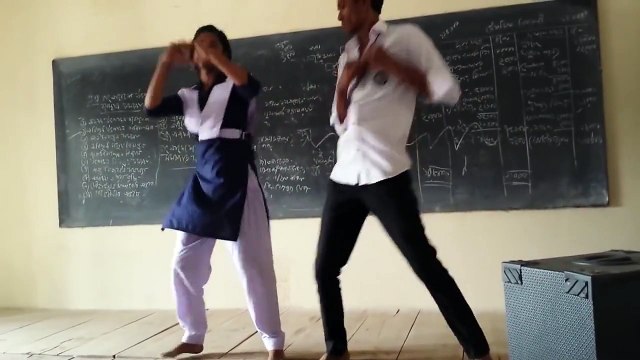 Indian Girls And Boys Dancing In Class Room