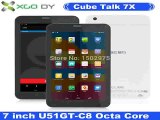 7 inch CUBE Talk 7X U51GT C8  Octa Core Tablet PC Android 4.4 3G Dual Sim GPS Phablet 8GB HD IPS-in Tablet PCs from Computer