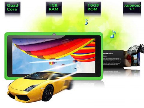 7 Quad Core Tablet PC Android 4.4 Quad Core Bluetooth WiFi Pink Tablet PC 1G+16G Be good for promotion and gift given-in Tablet PCs from Computer