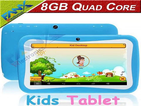 Free Shipping 7 inch Quad Core Children Kids Tablet PC 8GB RK3126 Android 5.1 MID Dual Cam & Educational Games App Birthday Gift-in Tablet PCs from Computer