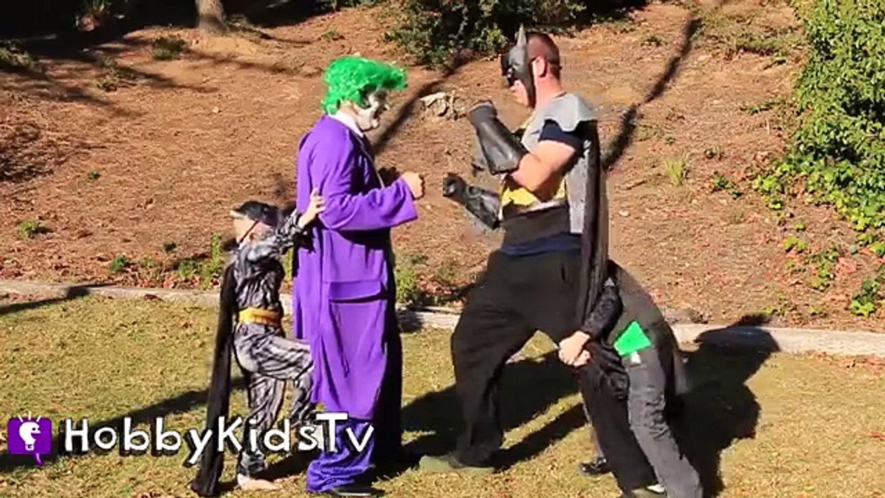 HobbyKids Move Arms and Legs to Fight Joker + Batman! HobbyKidsTV (FULL HD)