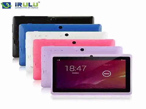 iRULU eXpro X1s 7'-'- Android 4.4 Tablet PC 1024*600HD Quad Core 8GB ROM Dual Cam Support OTG Wifi 2015 Cheap Tablet Miultcolors-in Tablet PCs from Computer