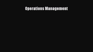 Operations Management  Free Books
