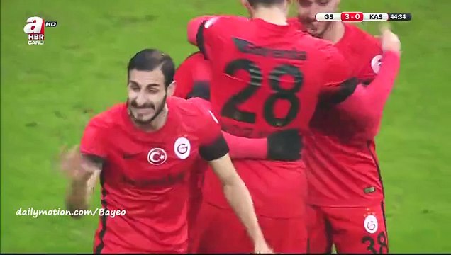Sinan Gumus hat-trick Goal - Galatasaray 3-0 Kastamonuspor - 26-01-2016