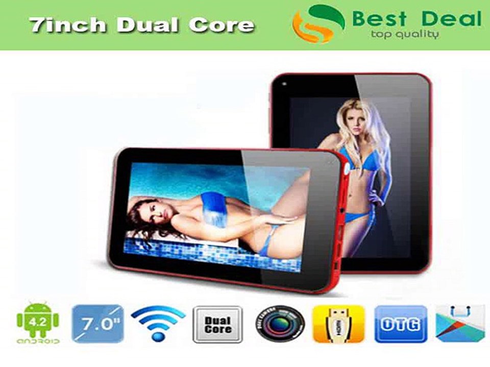7inch Tablet PC Allwinner A20 Dual Core 5 point capacitive Screen Android 4.2 512MB 4GB Dual Camera WiFi HDMI OTG-in Tablet PCs from Computer
