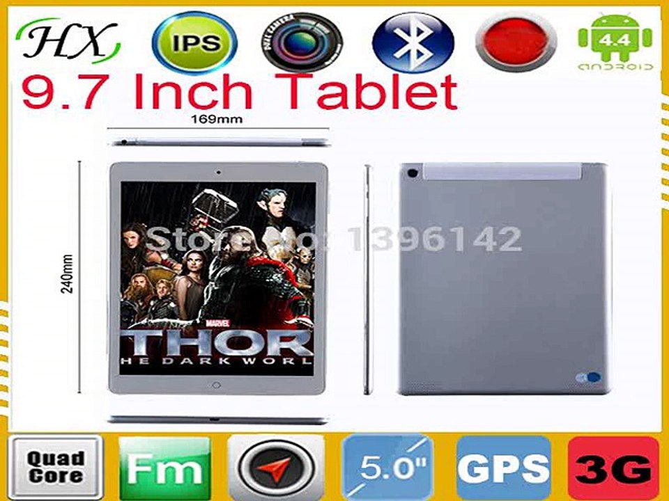 Original tablet pc MT8382 Quade core 9.7 inch 1280*800 3G Phablet PC Dual camera 2.0MP 5.0MP WIFI Bluetooth OTG TF phablet pc-in Tablet PCs from Computer