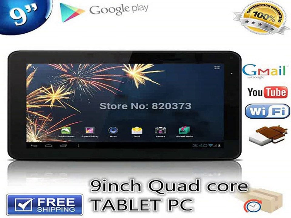 9inch Quad core Tablet  PC ATM7029/A33 8GB Android 4.4 dual cameras build in bluetooth without HDMI 3G NO 4G lite GPS TABLET-in Tablet PCs from Computer