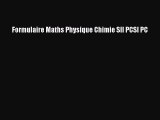 [PDF Télécharger] Formulaire Maths Physique Chimie SII PCSI PC [PDF] en ligne