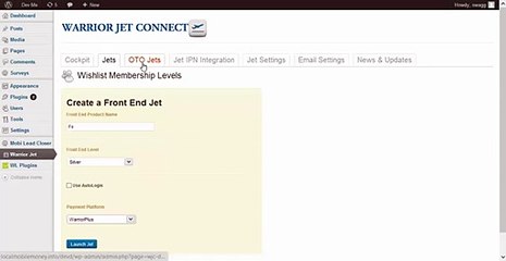 Wishlist Member - WarriorPlus Integration Demo less than 1 min