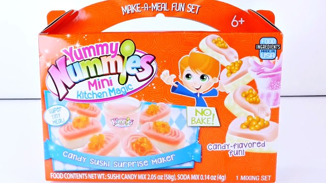 Learn How To Make Candy Sushi Yummy Nummies (English) No Baking Mini Kitchen Magic 부엌