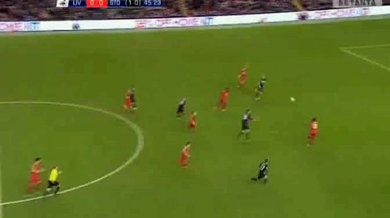 0 - 1 Marko Arnautovic Goal - Liverpool v. Stoke City - 26-01-2016