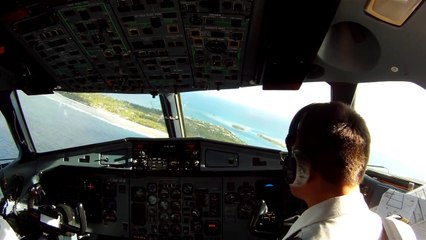 HD Gopro Cockpit Landing Rangiroa
