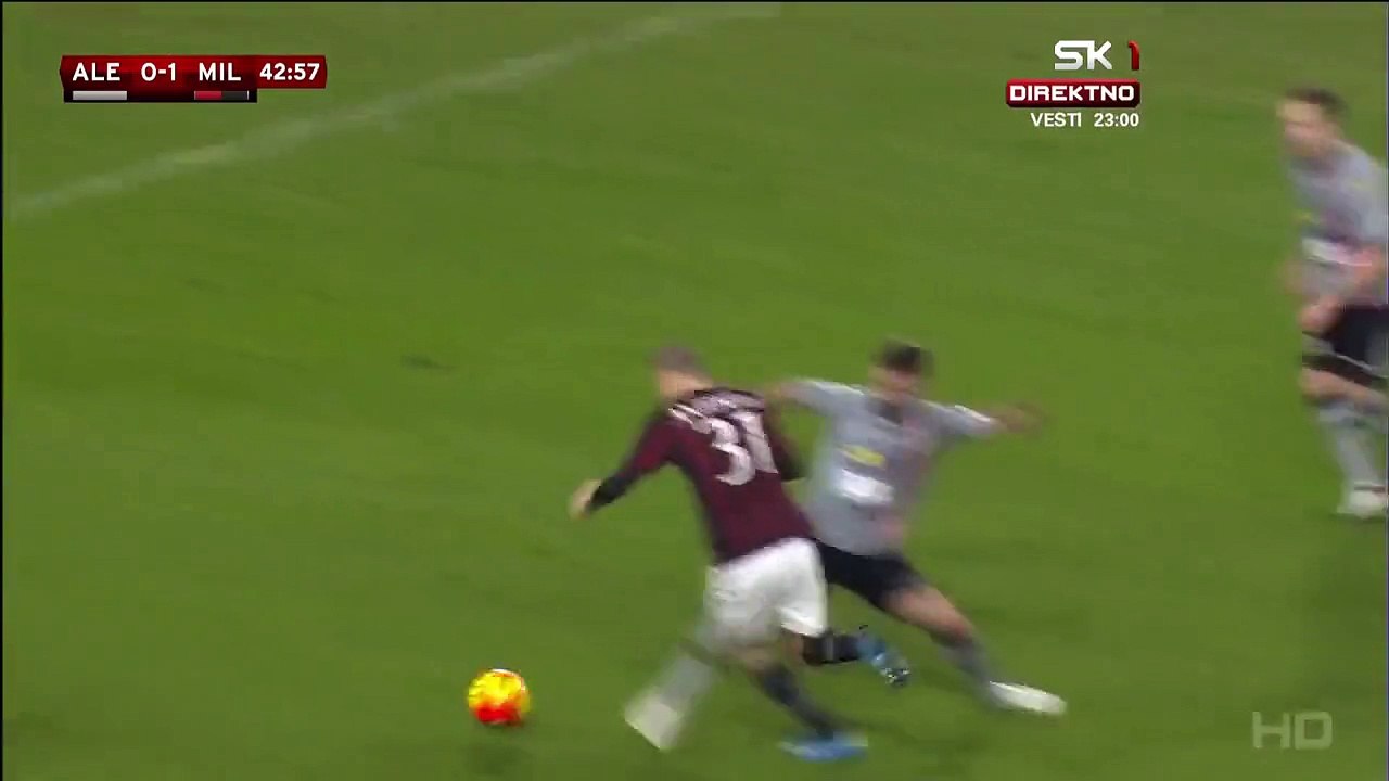 0-1  tMario Balotelli Penalty Goal Italy  Coppa Italia  Semifinal - 26.01.2016, US Alessandria 0-1 AC Milan