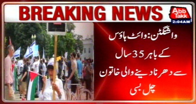 Washington: 81 Years Old Lady Passed Away Who's Protesting Against Nuclear War Heads Outside The White House.