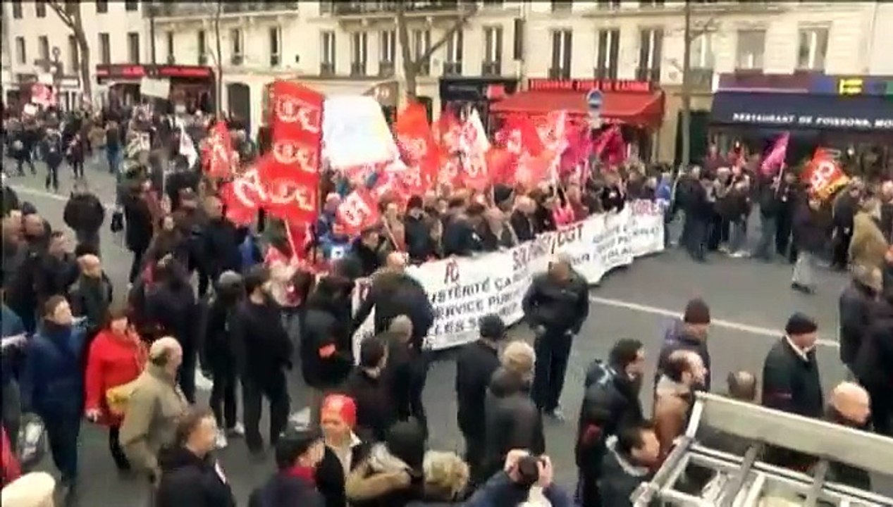 La CGT et FO défilent à Paris pour le pouvoir d'achat des fonctionnaires