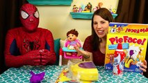 Pie Face CHALLENGE! Whip Cream in Face Food Mess with Baby Alive Lucy, Spidey & DisneyCarT