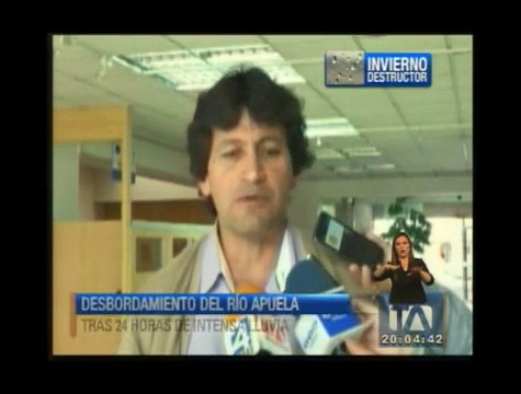 Desborde del Río Apuela afecta Imbabura