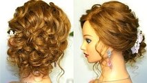 Prom wedding hairstyle, curly updo for long medium hair.