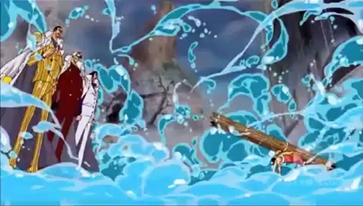 One Piece 474 Epicness Scene Luffy Vs The 3 Admirals Видео Dailymotion