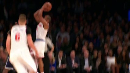 Kristaps Porzingis Throws Down a Monster Tip-Slam!