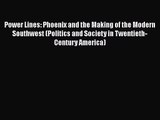 Power Lines: Phoenix and the Making of the Modern Southwest (Politics and Society in Twentieth-Century