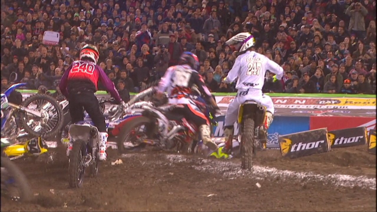 Bikes Crash At Monster Celebrity Motocross Event