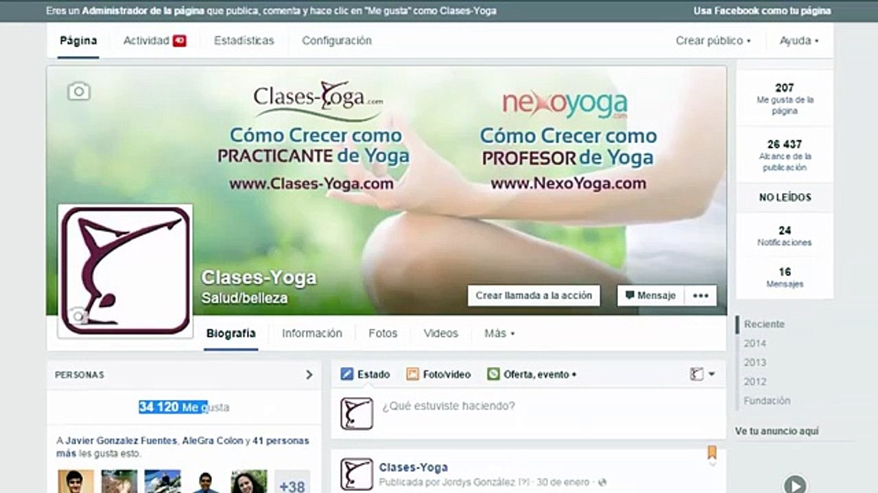 Promoción Clases Yoga