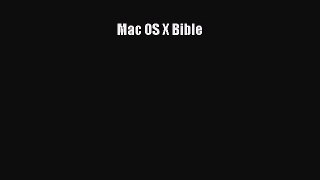 [PDF Download] Mac OS X Bible [PDF] Online