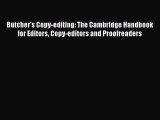 [PDF Download] Butcher's Copy-editing: The Cambridge Handbook for Editors Copy-editors and