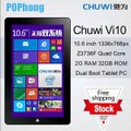 F 10.6 inch Chuwi vi10 dual boot tablet pc Windows8.1 Android 4.4 Z3736F Quad Core 2GB RAM 32GB ROM 8000mAh-in Tablet PCs from Computer