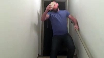 When you miss a step going down the stairs..