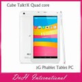 Cube  Talk7X Quad core 7 5 point Capacitive IPS Touch, Android 4.2.2 MTK8382 1.3GHz 7 Inch 3G Phablet Tablet PC Free shipping-in Tablet PCs from Computer