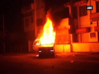 Locals set police vehicle ablaze during anti-encroachment drive