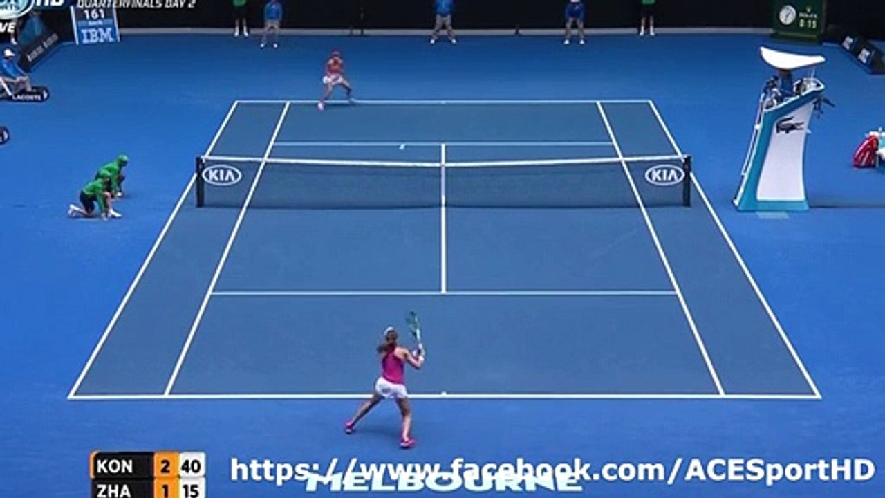 Johanna Konta vs Shuai Zhang 2016_01_27 tennis highlights HD720p50 by ACE