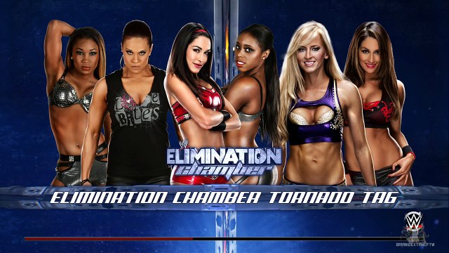 WWE 2K15 - Divas Elimination Chamber: Nikki Bella, Brie Bella,Summer Rae vs Naomi,Cameron,