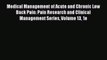 PDF Download Medical Management of Acute and Chronic Low Back Pain: Pain Research and Clinical