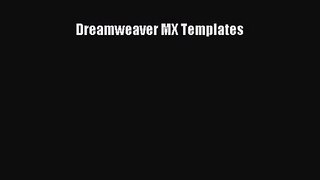 Dreamweaver MX Templates  Free Books