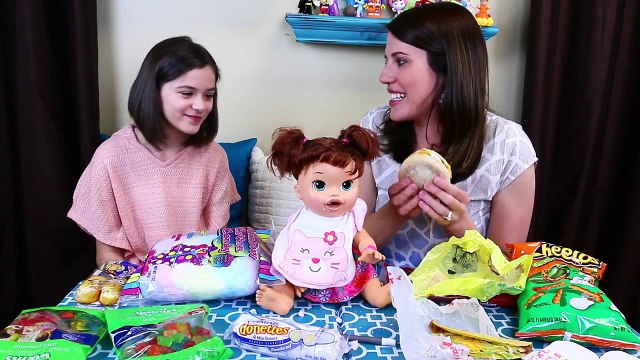 BABY ALIVE Eats Gross McDonalds, Candy & Tacos Challenge with Emma from KiittiesMama!