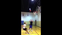 Kenneth Mill two hand alley oop dunk after Jump Manual