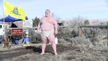 Fat Guy challenges his little Brother Governor to Sumo Fights with him!