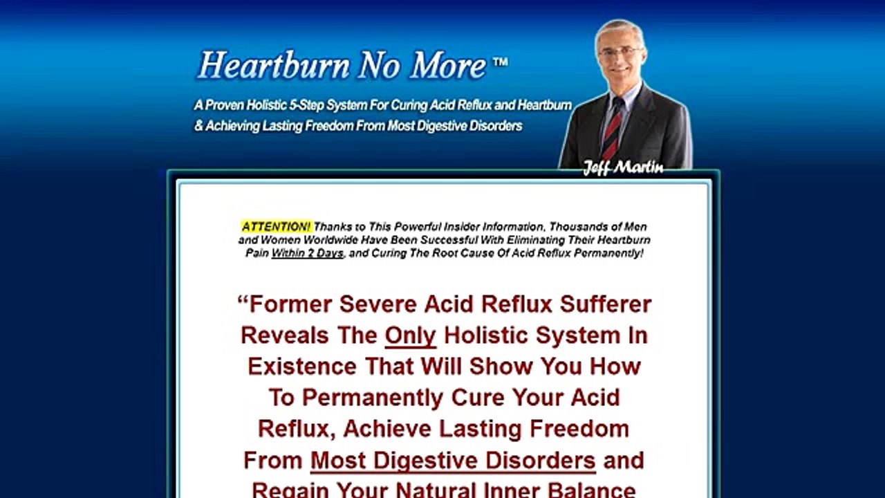 Heartburn No More Review - Natural Treatment Cure For Acid Reflux