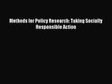 [PDF Download] Methods for Policy Research: Taking Socially Responsible Action [Read] Online