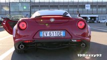2 x Alfa Romeo 4C Sound Start Ups, Revs, Accelerations & Fly Bys