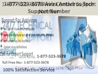 1-877-523-3678  Avira Tech Support Phone Number