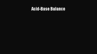 [PDF Download] Acid-Base Balance [PDF] Full Ebook