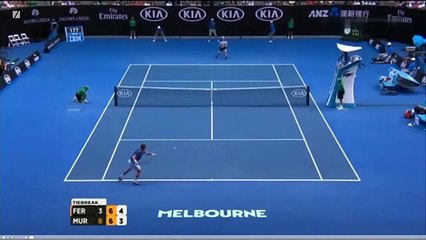 Murray v Ferrer Australian Open 2016 __ BEST Points of 2nd Set Tiebreak, Amazing RALLIES! - Video Dailymotion