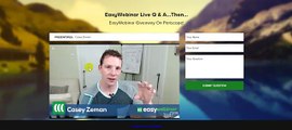 Casey Zeman Streaming Live with EASY WEBINAR June 8th