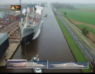 Large Ships first time on water