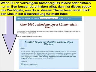 vorzeitiger samenerguss ursachen -  Absolute Ejakulations-Kontrolle